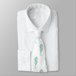 Seepferde über White Wedding Neck Tie Krawatte