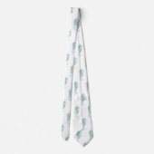 Seepferde über White Wedding Neck Tie Krawatte (Rückseite)