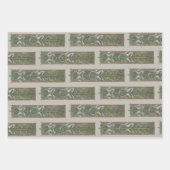 Seepferde und Algen, Vintager Jugendstil Geschenkpapier Set (Vorderseite)