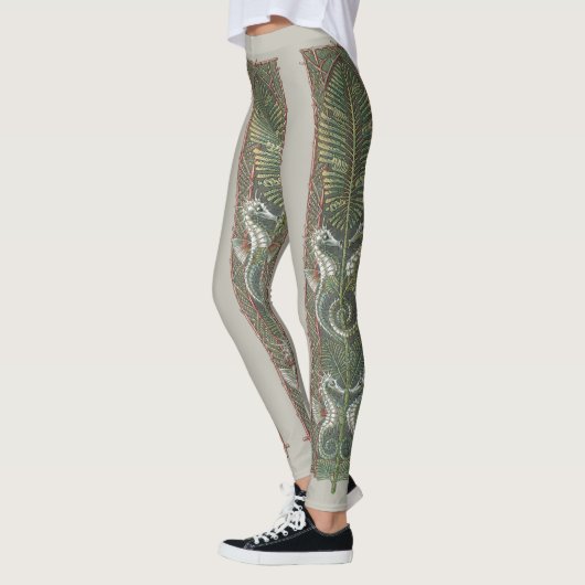 Seepferde und Algen, Vintager Jugendstil Leggings (Links)