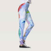 Seepferde und Starfish mit Korallenmuster Leggings (Rechts)