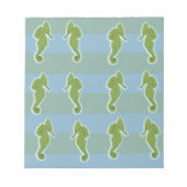 Seepferde und Streifen Notepad Notizblock (Vorderseite)