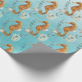 Seepferde unter dem karibischen Türkisblauen Meer Geschenkpapier (Ecke)