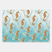 Seepferde unter dem karibischen Türkisblauen Meer Geschenkpapier Set (Vorderseite)