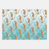 Seepferde unter dem karibischen Türkisblauen Meer Geschenkpapier Set (Vorderseite 3)