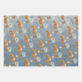 Seepferde unter der Tiefsee Geschenkpapier Set (Vorderseite 3)