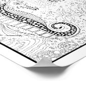 Seepferde Unterwasserwelt Farbgestaltung Kunst Poster (Ecke)