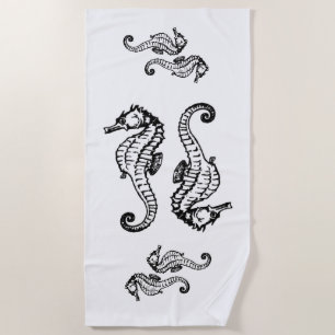 Seepferde White Strandtuch