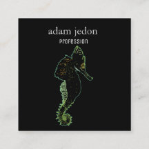 Seepferdekunst-Quadrat-Visitenkarte