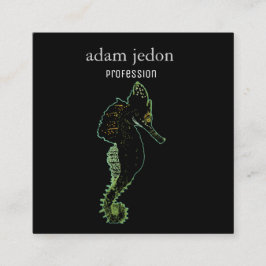 Seepferdekunst-Quadrat-Visitenkarte Quadratische Visitenkarte