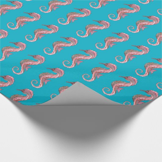 SeepferdePackpapier Geschenkpapier (Ecke)