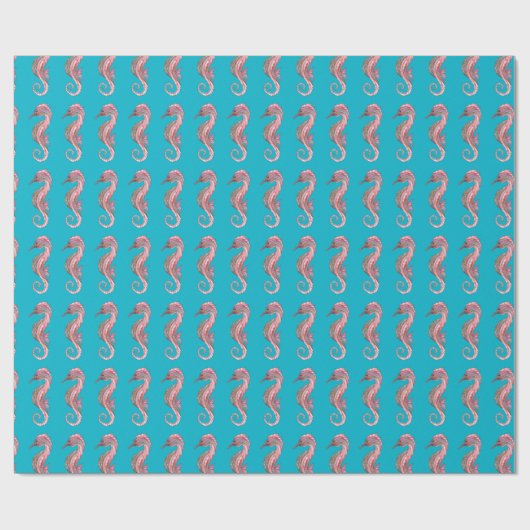 SeepferdePackpapier Geschenkpapier (Flach)