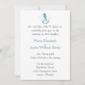 Seepferdestrand-Hochzeits-Einladung Einladung (Vorderseite)