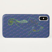 Seepferdkunst, Seepferde iPhone X, Barely There Case-Mate iPhone Hülle (Rückseite (Horizontal))