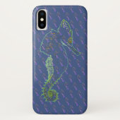 Seepferdkunst, Seepferde iPhone X, Barely There Case-Mate iPhone Hülle (Rückseite)