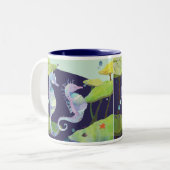 Seepferdparadies Zweifarbige Tasse (Vorderseite Links)
