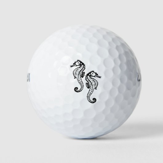 Seepferds Aqua Golfball (Vorderseite)