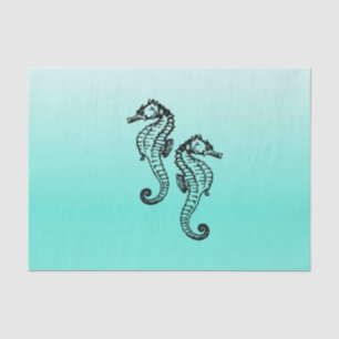 Seepferds Aqua Seidenpapier