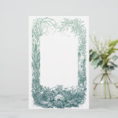 SeePflanzen- und -Muschelgrenzentwurf Briefpapier (Stehend Vorderseite)