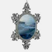 Seeprinzessin Schneeflocken Zinn-Ornament (Links)