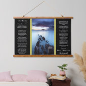 Seepromenade Desiderata bis zur Sonne Wandteppich Mit Holzrahmen (Schlafzimmer)