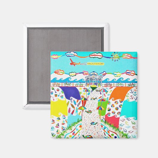 Seepromenade Square Magnet (Vorderseite/Rückseite)