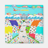 Seepromenade Square Magnet (Vorne)