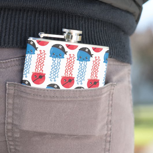 Seeräuber, Quallenfische, Meerestiere Flachmann (Beispiel)