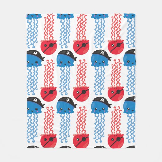 Seeräuber, Quallenfische, Meerestiere Fleecedecke (Vorderseite)