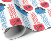 Seeräuber, Quallenfische, Meerestiere Geschenkpapier (Rolleneckpunkt)