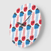 Seeräuber, Quallenfische, Meerestiere Große Wanduhr (Winkel)