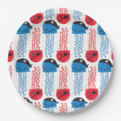 Seeräuber, Quallenfische, Meerestiere Pappteller (Vorderseite)