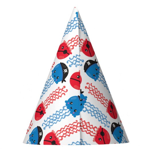 Seeräuber, Quallenfische, Meerestiere Partyhütchen (Rückseite)