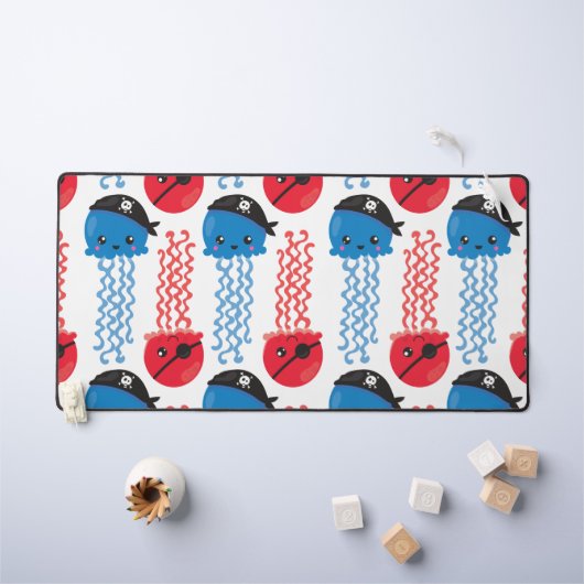 Seeräuber, Quallenfische, Meerestiere Schreibtischunterlage (Kindertisch)