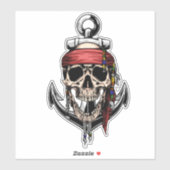 Seeräuberschädel Aufkleber (Blatt)