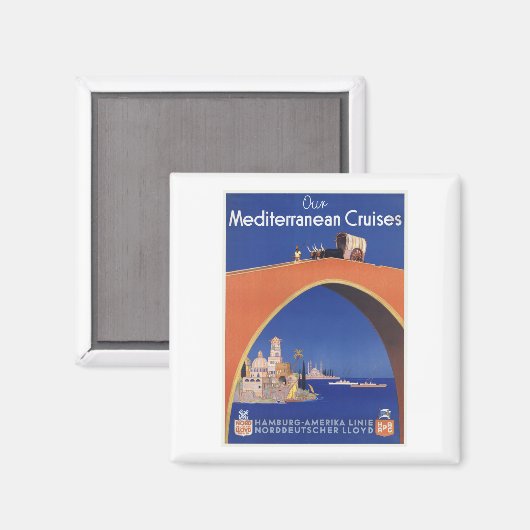 Seereise auf der Seefahrt im Mittelmeer Magnet (Vorderseite/Rückseite)