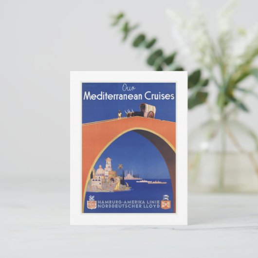 Seereise auf der Seefahrt im Mittelmeer Postkarte (Stehend Vorderseite)