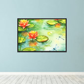 Seerose Leinwanddruck (Insitu (Holzboden))