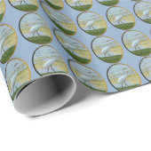 Seerosee Vogel Geschenkpapier (Rolleneckpunkt)