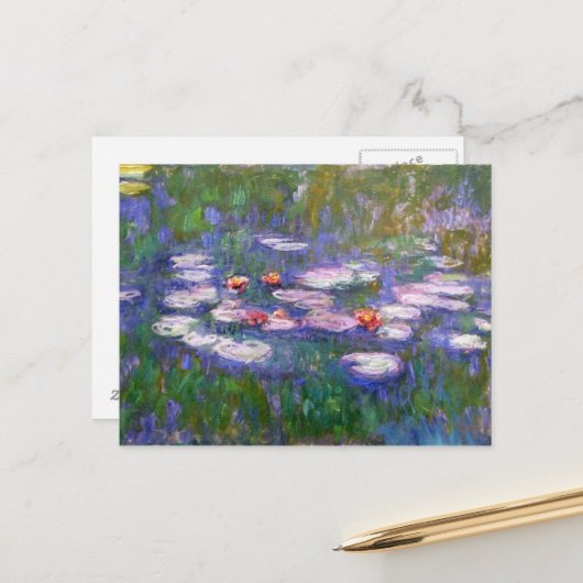 Seerosen 8 postkarte (Vorderseite/Rückseite Beispiel)