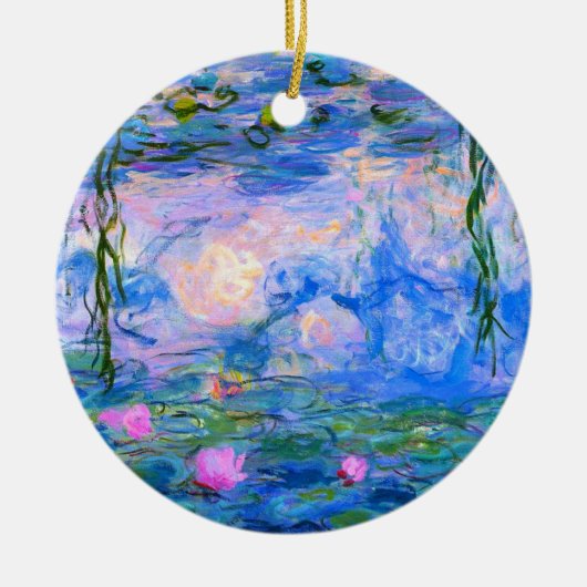Seerosen Claude Monet Restauriert Keramik Ornament (Vorne)