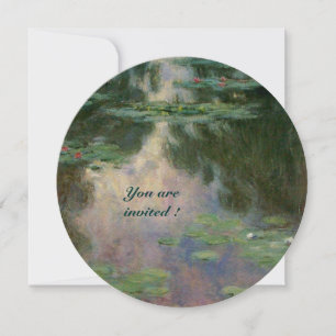 SEEROSEN IN ROSA GRÜN BLAU REFLEXIONEN EINLADUNG