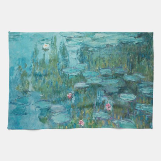 Seerosen, Ölmalerei, Claude Monet Geschirrtuch (Horizontal)