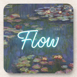 Seerosen Remix – Neon-„FLOW“-Wandkunst & Geschenke Getränkeuntersetzer