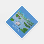 Seerosen Serviette (Ecke)