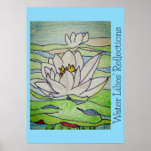 Seerosen Spiegelungen  Poster (Vorne)
