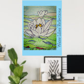 Seerosen Spiegelungen  Poster (Heimbüro)