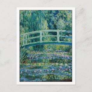 Seerosen und Japanische Brücke von Monet Postkarte