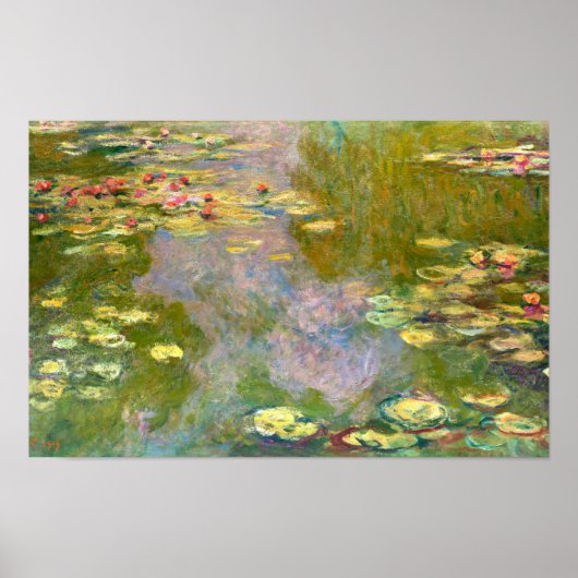 Seerosen von Claude Monet 1919 Poster (Vorne)