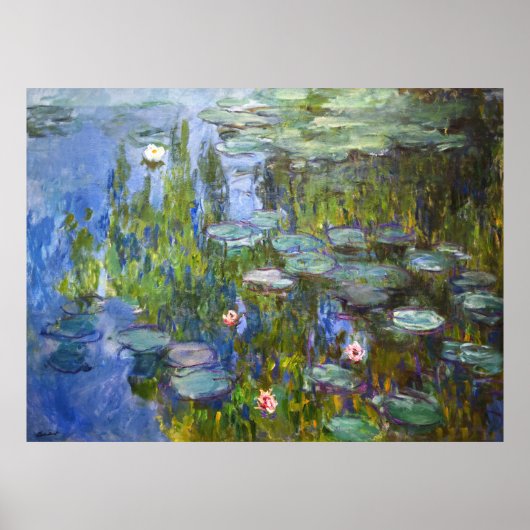 Seerosen von Claude Monet Poster (Vorne)